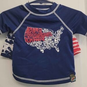 Charlie Rocket Swim Trunks & Rash Guard Set